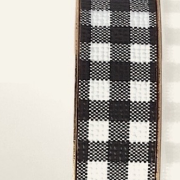 ✌🏼 #1268 Faux Leather Black And White Plaid Cuff Bracelet - Picture 14 of 17